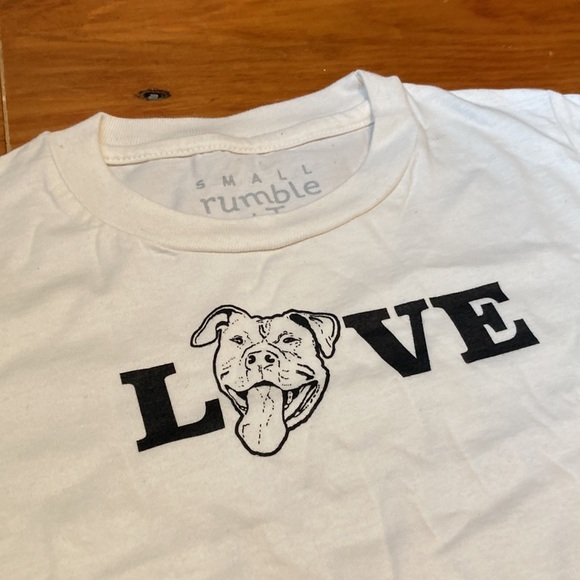 NWOT! SMALL RUMBLE 2T Screenprinted T-Shirt Tee Pitbull Dog Organic SS - Picture 7 of 10